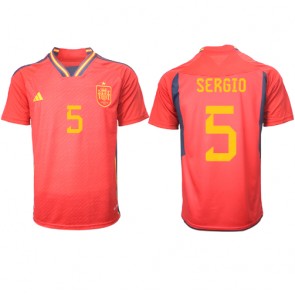 Spanien Sergio Busquets #5 Hemmatröja VM 2022 Kortärmad